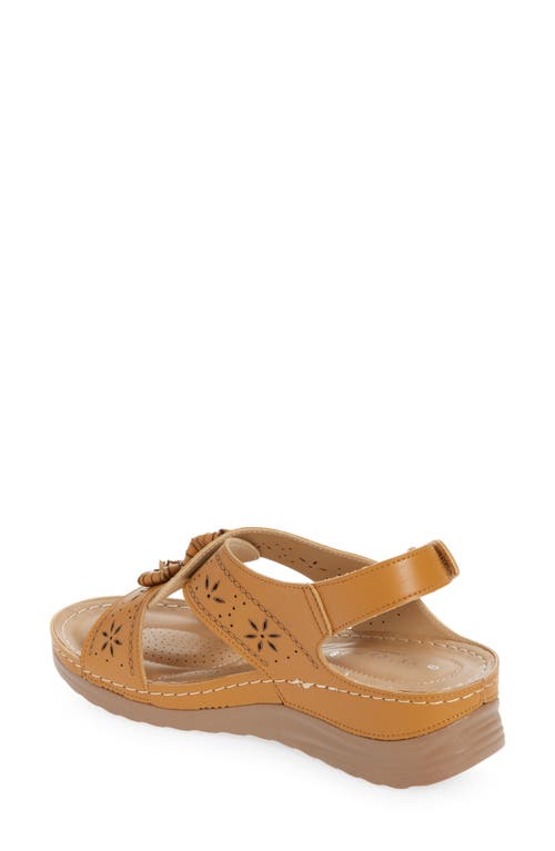 Extreme By Eddie Marc Rosette Wedge Slingback Sandal