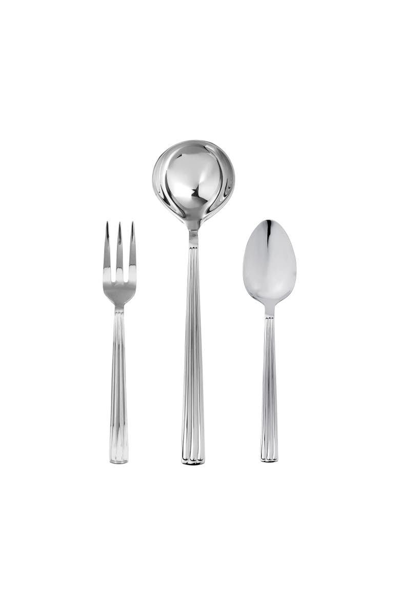 Sole Serving Set - 3 Pieces, Main, color, Silver