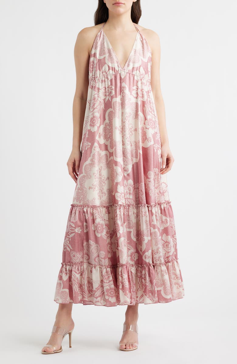 Parker The Davina Paisley Halter Maxi Dress, Main, color, Foxglove