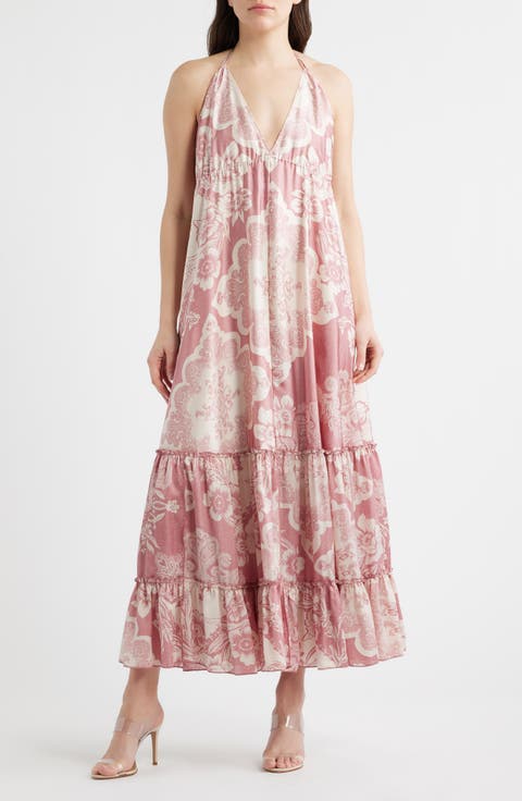 The Davina Paisley Halter Maxi Dress
