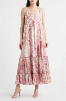 The Davina Paisley Halter Maxi Dress