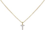 Monica Vinader Lab Created Diamond Initial Pendant Necklace
