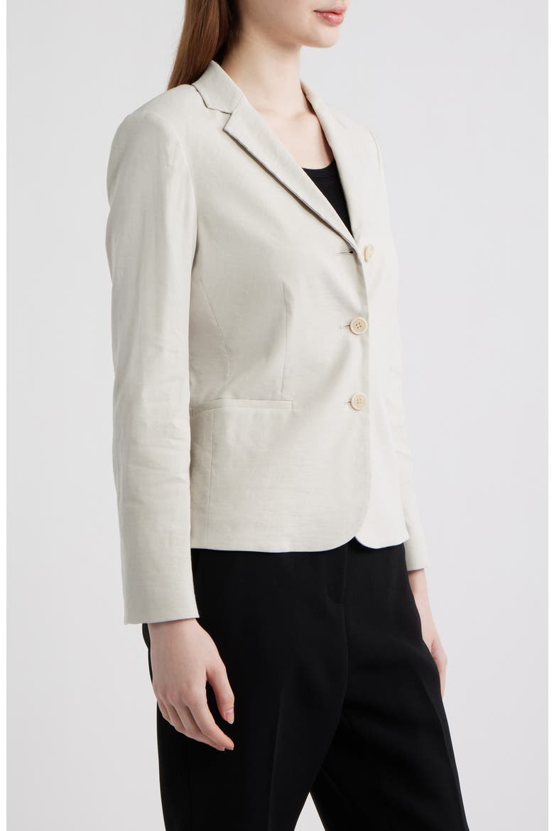 Shrunken Linen Blend Jacket, Alternate, color, WHITE CLAY