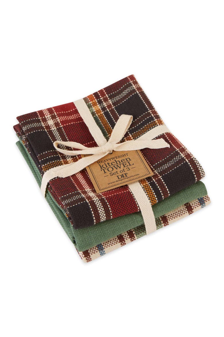 Heavyweight Essentials Dishtowel Set of 3, Main, color, Multi-Color Plaids
