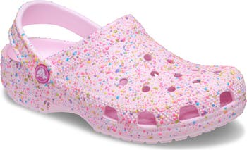 - Pink blue and yellow low splattered crocs size 12 PS) Crocs Classic Marbled Clog  main image 3