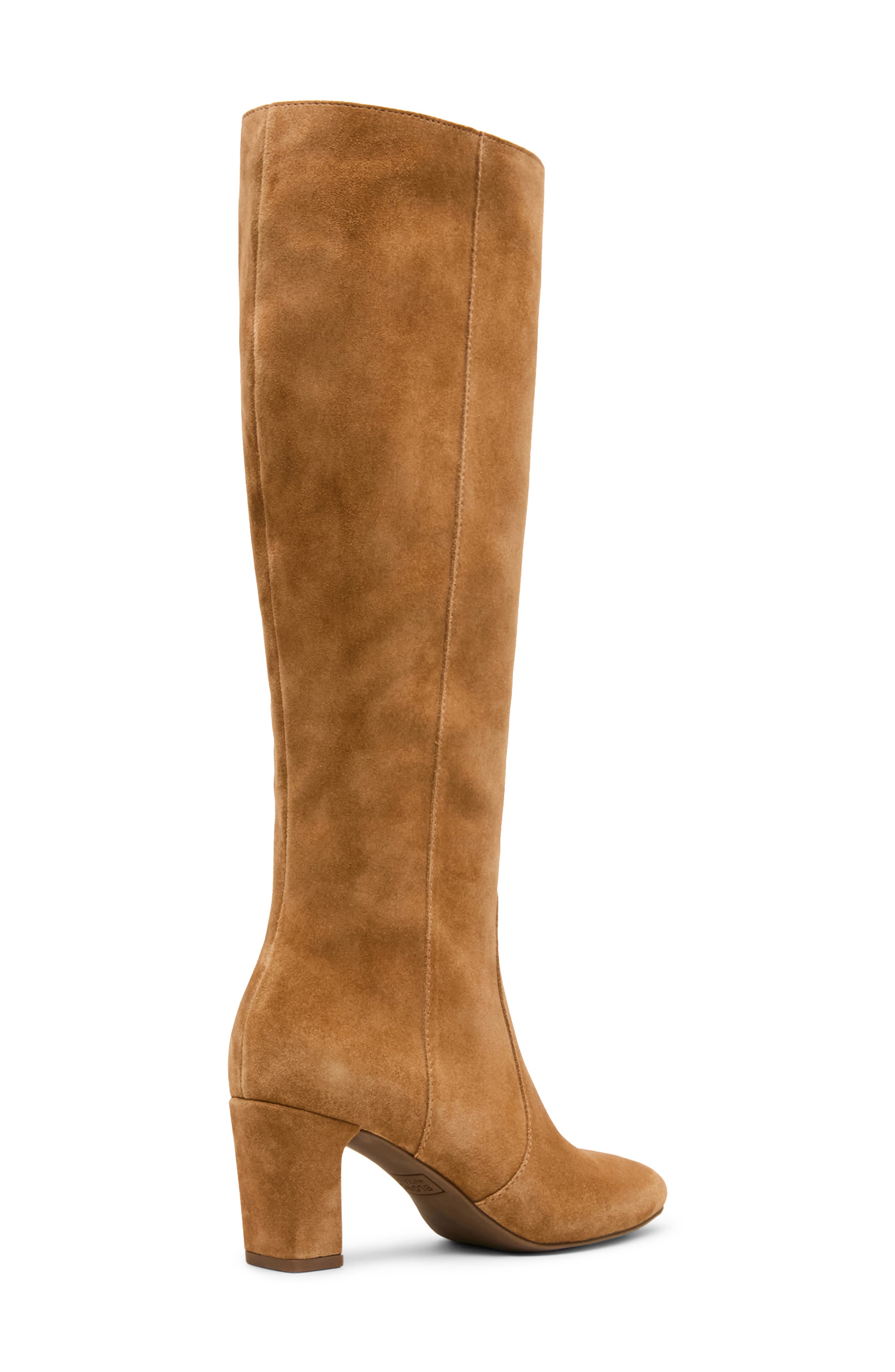 Mindy Knee High Leather Boot, Alternate, color, CAMEL SUEDE