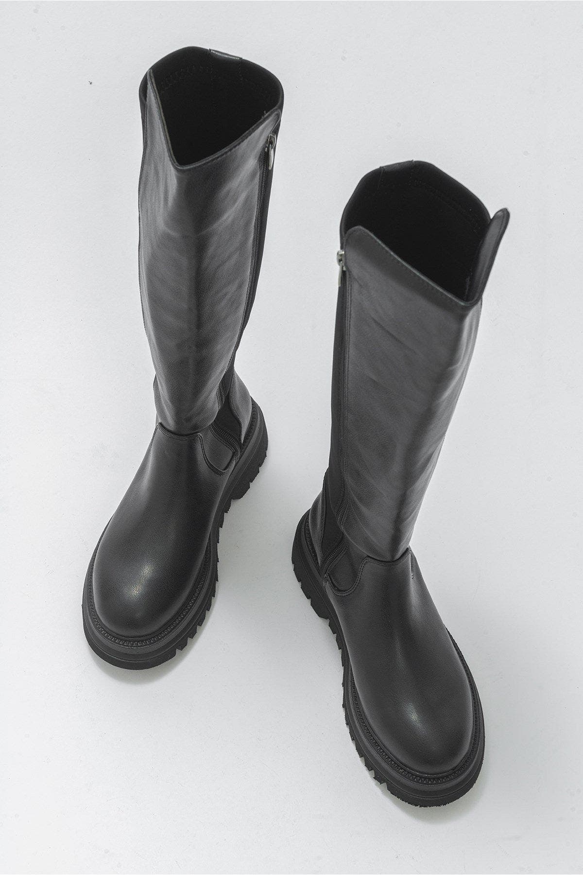 Shadow Knee High Boot, Alternate, color, Black Faux Leather