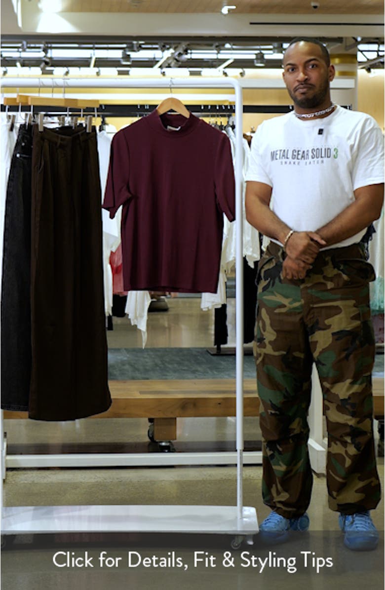 Lexi Mock Neck Elbow Sleeve Rib Top, sales video thumbnail