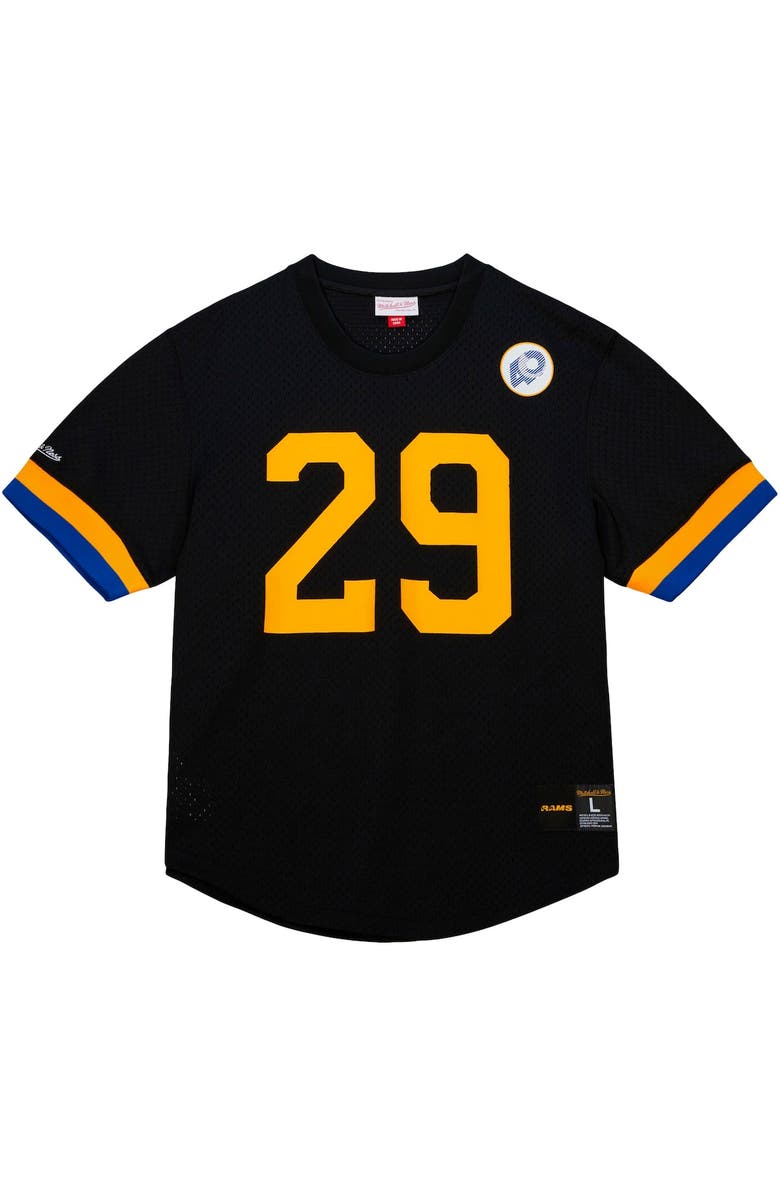 Mitchell & Ness Men's Mitchell & Ness Eric Dickerson Black Los Angeles Rams Retired Player Name & Number Mesh Top, Alternate, color, Black