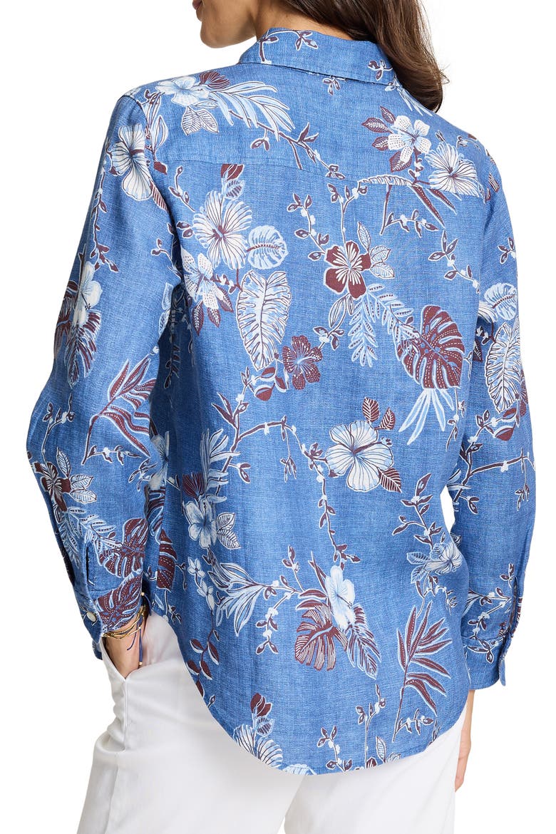 Canyon Coast Relaxed Linen Shirt, Alternate, color, BLUE MONDAY