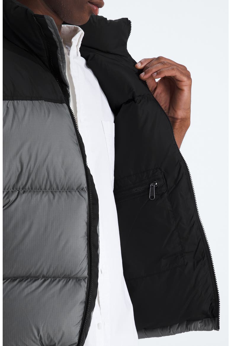 1996 Retro Nuptse Water Resistant Down Puffer Vest, Alternate, color, SMOKED PEARL/ TNF BLACK