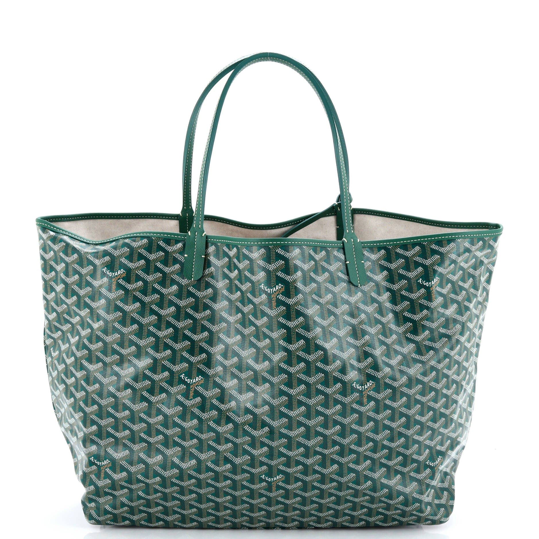 Pre-Owned Goyard Saint Louis Tote Coated Canvas GM, Main, color, Green