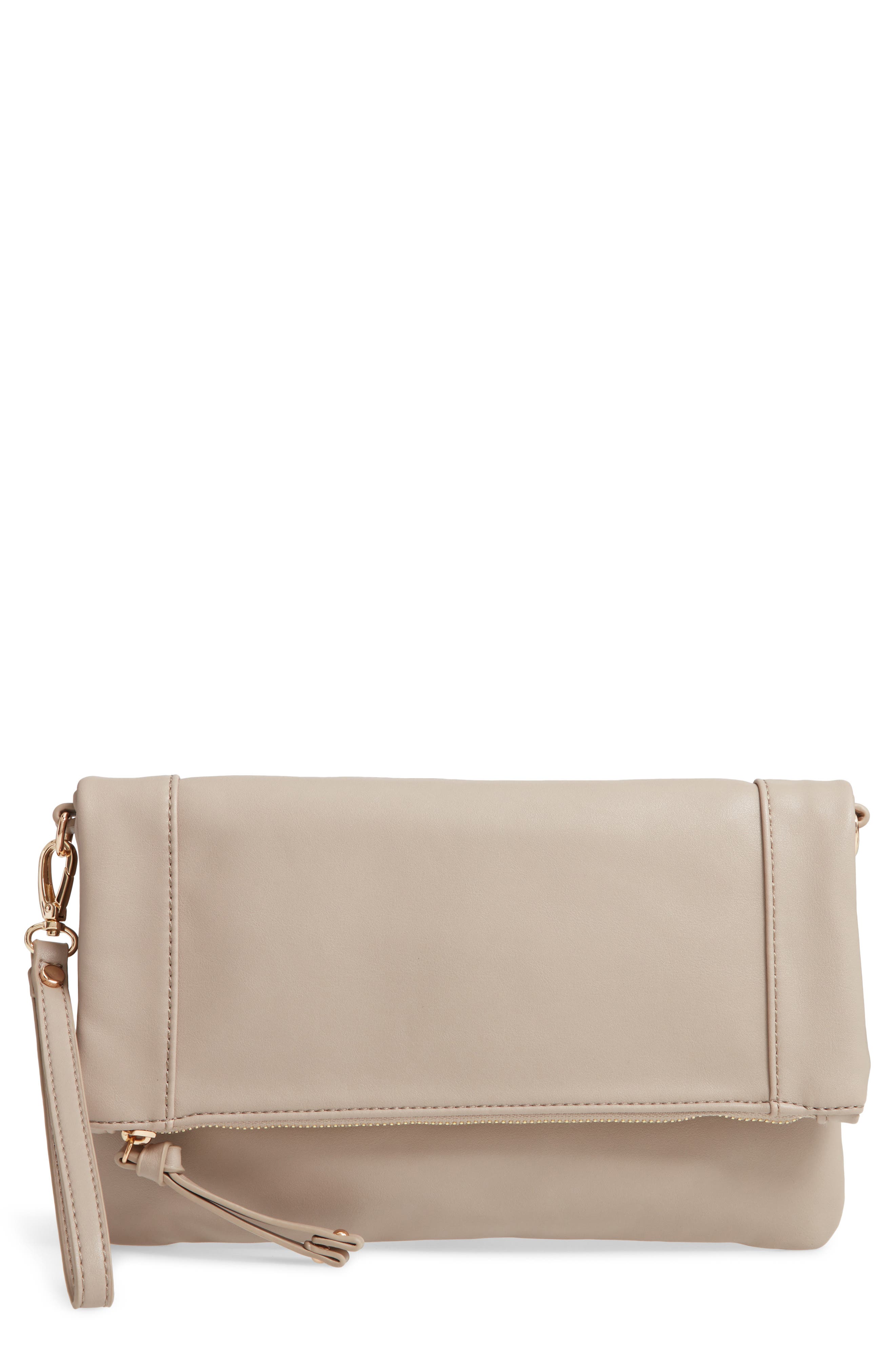 Sole Society Marlena Faux Leather Clutch.Crossbody Bag, Main, color, 