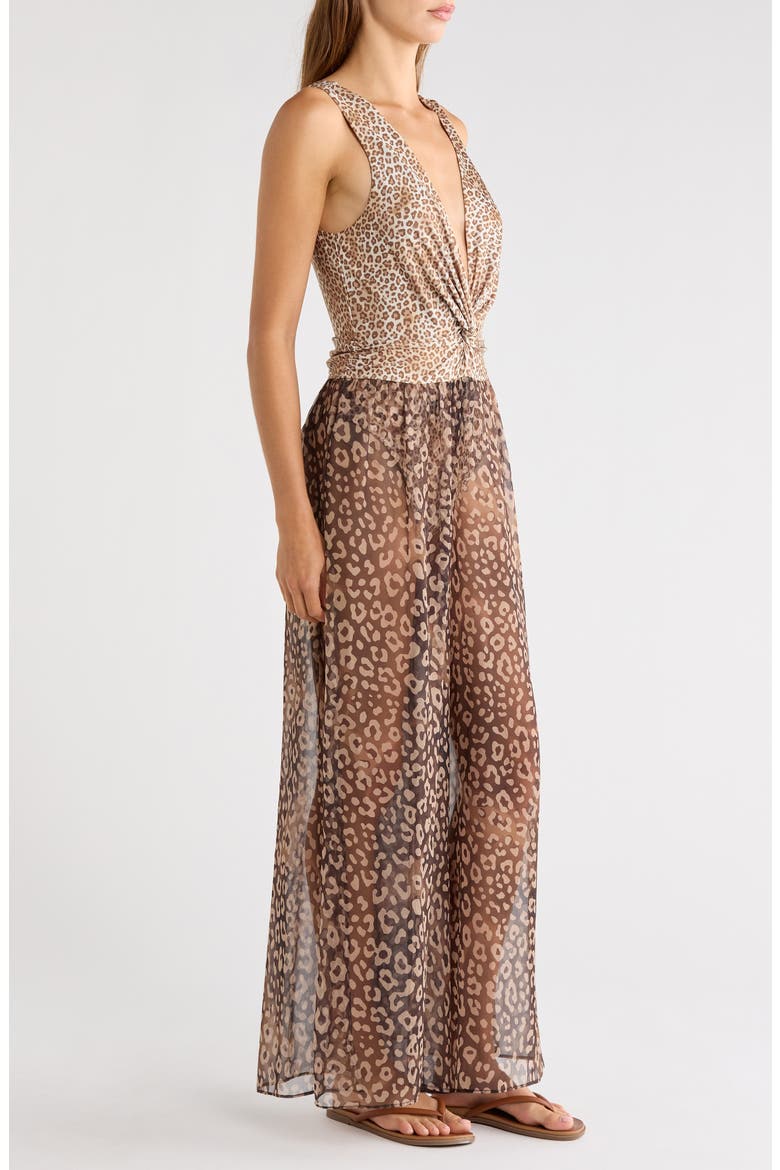 Kensley Cover-Up Jumpsuit, Alternate, color, DARK LEOPARD