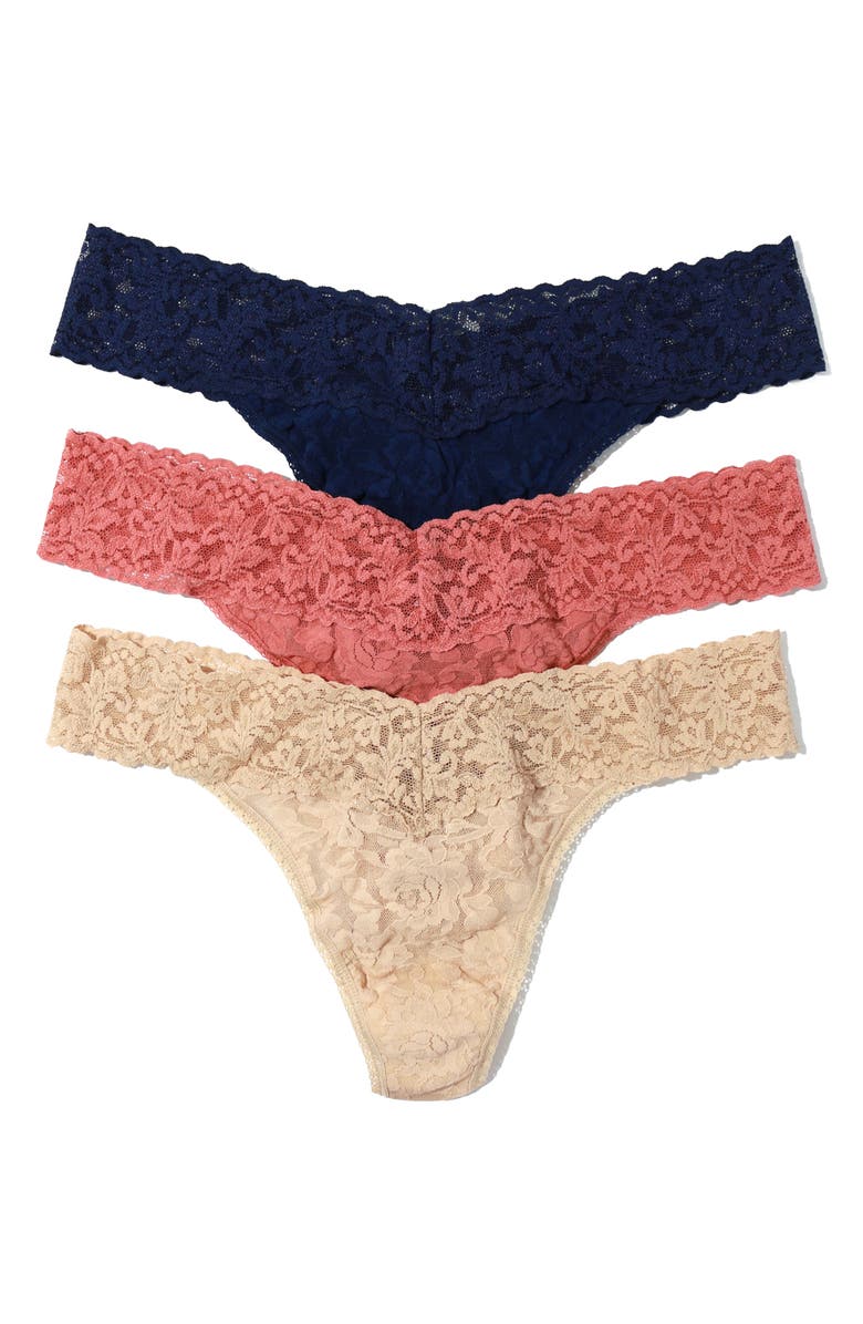 Hanky Panky Holiday Assorted 3-Pack Original Rise Thongs, Alternate, color, 