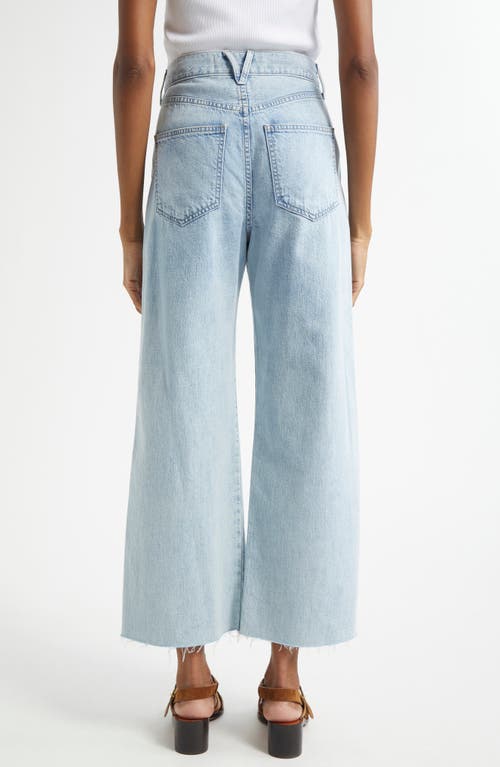 Veronica Beard Taylor Raw Hem High Waist Ankle Wide Leg Jeans
