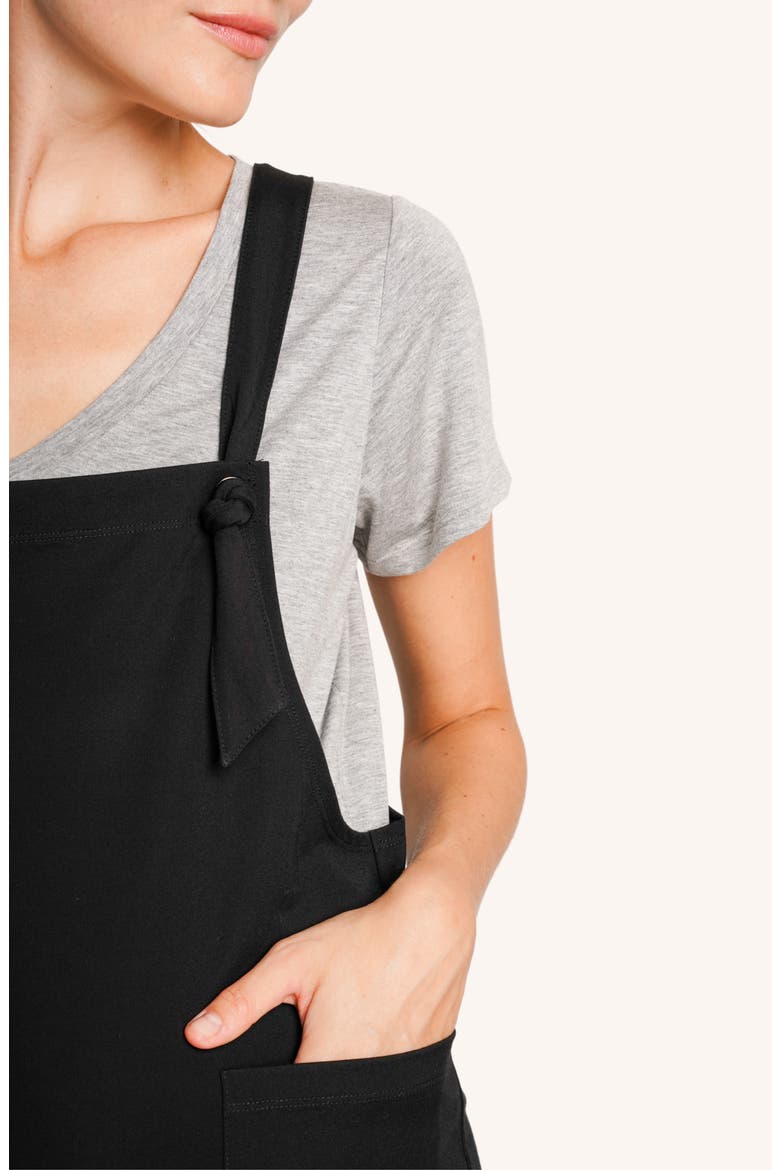 Imogen Maternity Overalls, Alternate, color, BLACK