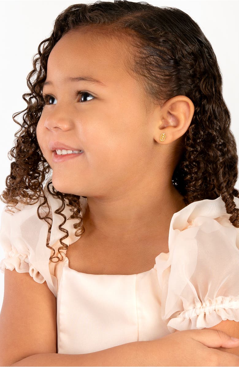 Tiny Blessings 14K Gold Unicorn Dreams Studs Screw Back Earrings, Alternate, color, 14K Yellow Gold