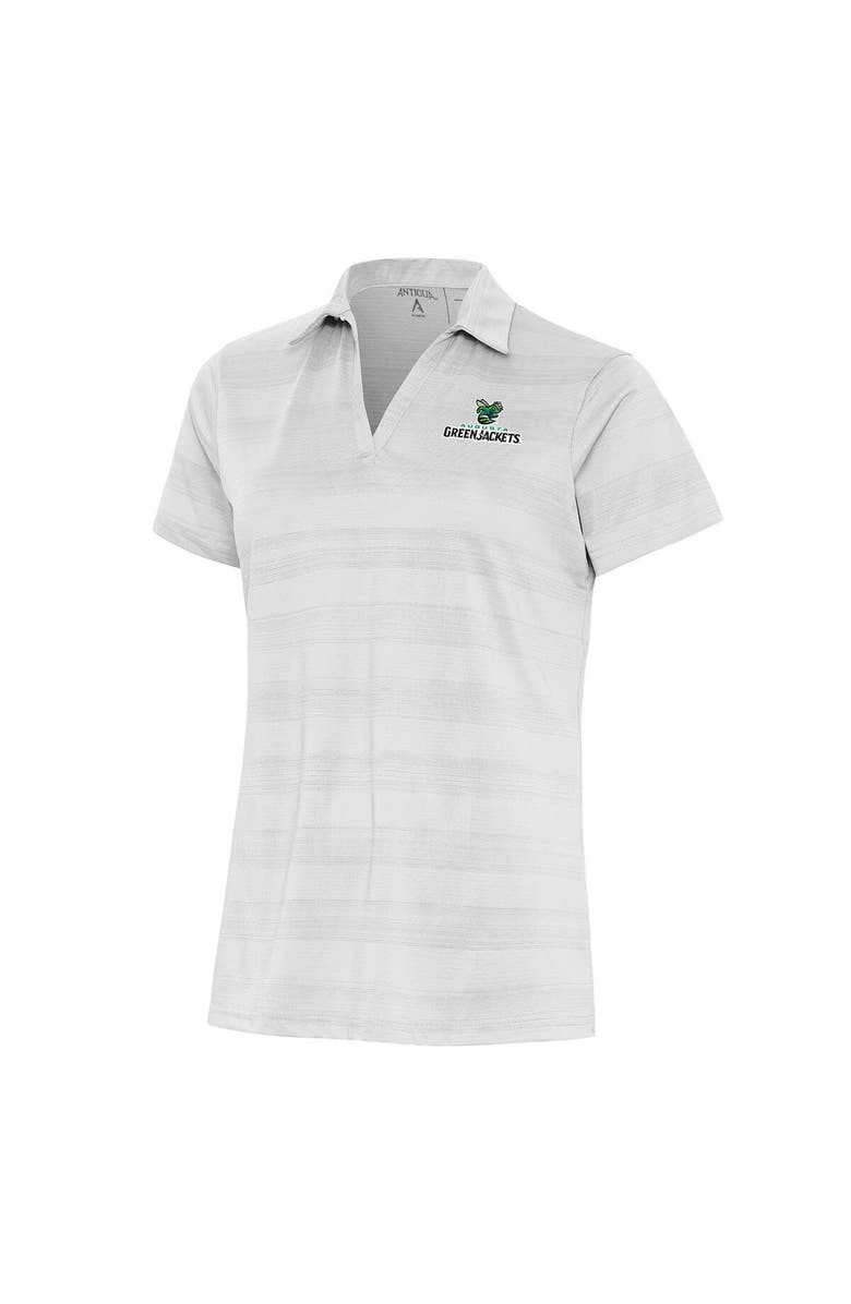 ANTIGUA Women's Antigua White Augusta GreenJackets Compass Polo, Main, color,