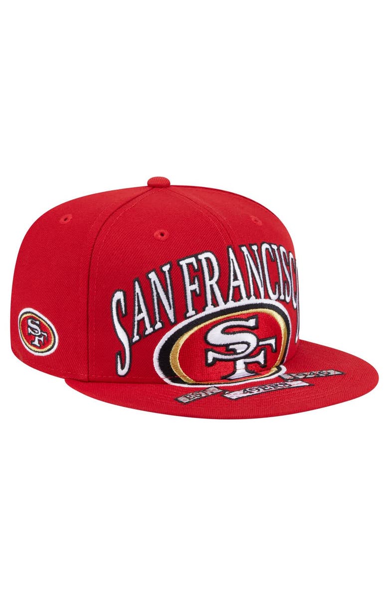 New Era Men's New Era Scarlet San Francisco 49ers  Oversized 59FIFTY Fitted Hat, Main, color, Scarlet