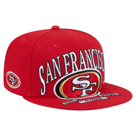 Men's New Era Scarlet San Francisco 49ers  Oversized 59FIFTY Fitted Hat