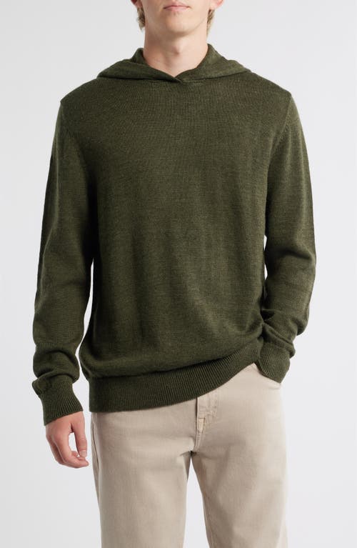 Alex Crane Campo Hooded Merino Wool Sweater In Green