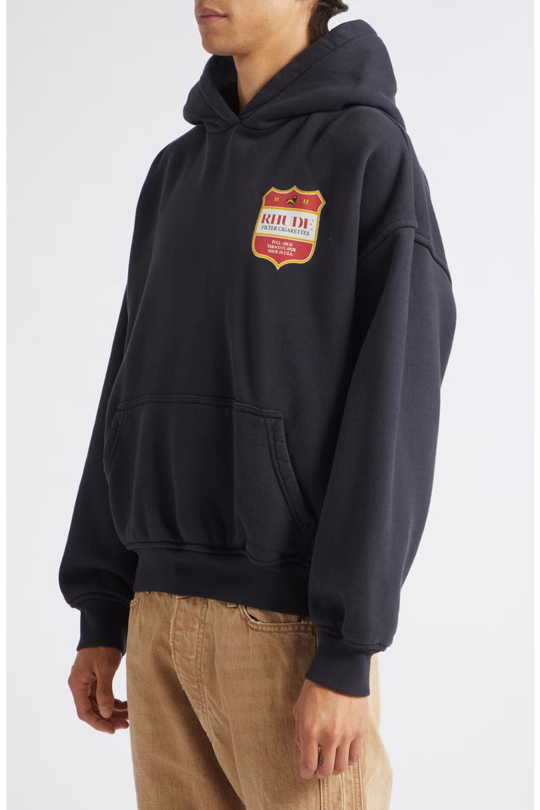 Filtaro Crest Logo Cotton Fleece Hoodie, Alternate, color, VINTAGE BLACK/ RED/ YELLOW