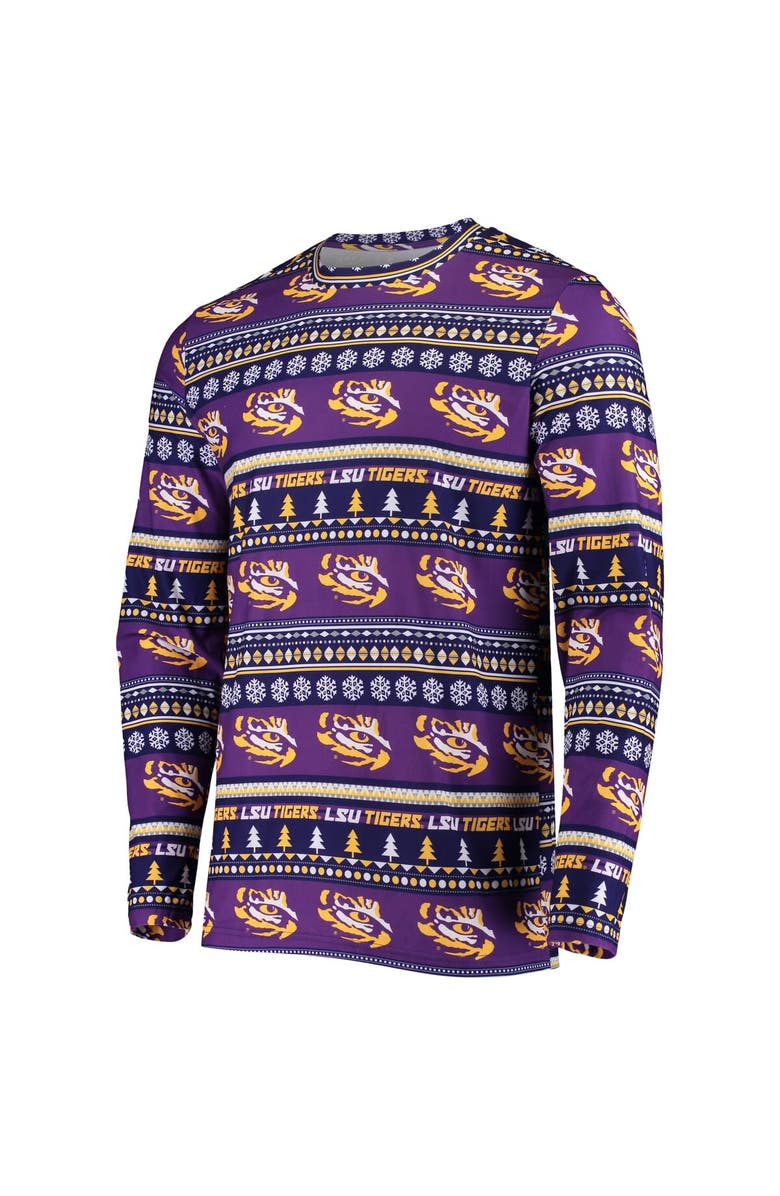 CONCEPTS SPORT Men's Concepts Sport Purple LSU Tigers Ugly Sweater Knit Long Sleeve Top and Pant Set, Alternate, color, Purple