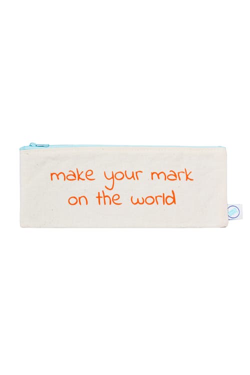 Dance Happy Make Your Mark Pencil Case In Bright Orange