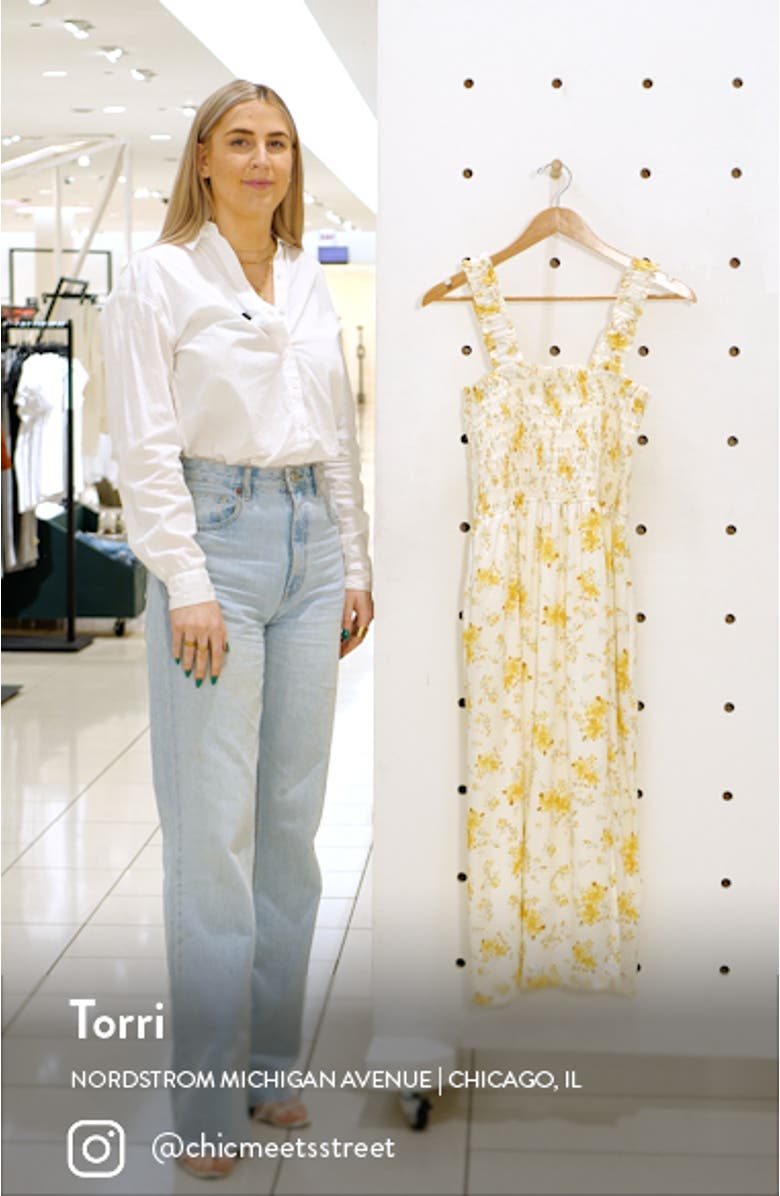 Rashida Smocked Sundress, sales video thumbnail