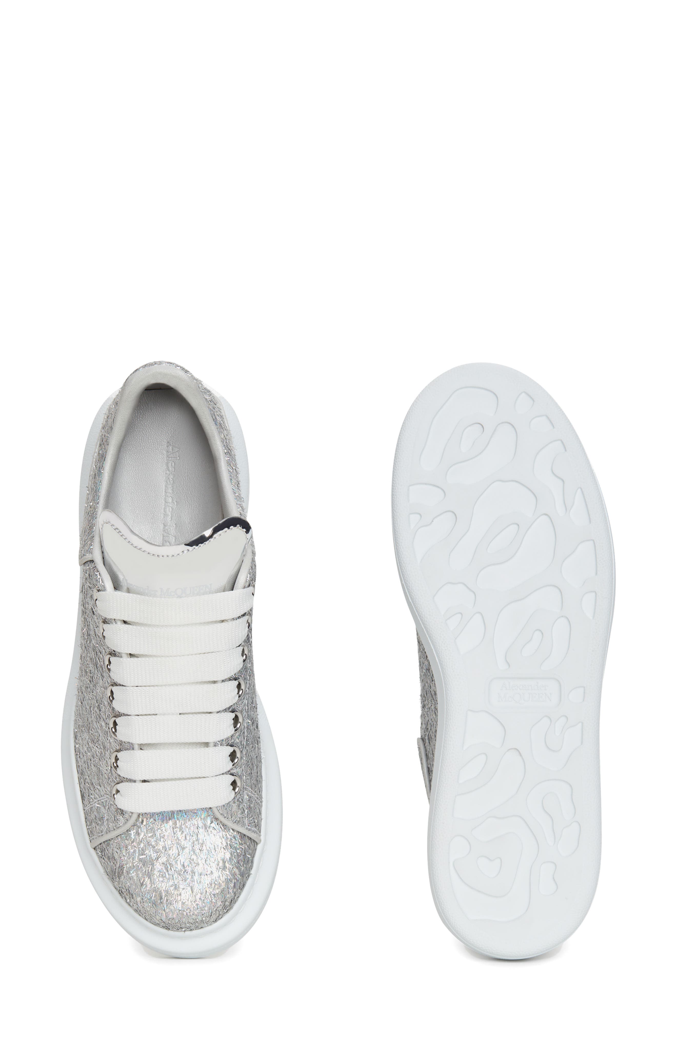 McQueen Oversized Holographic Glitter Platform Sneaker, Alternate, color, 