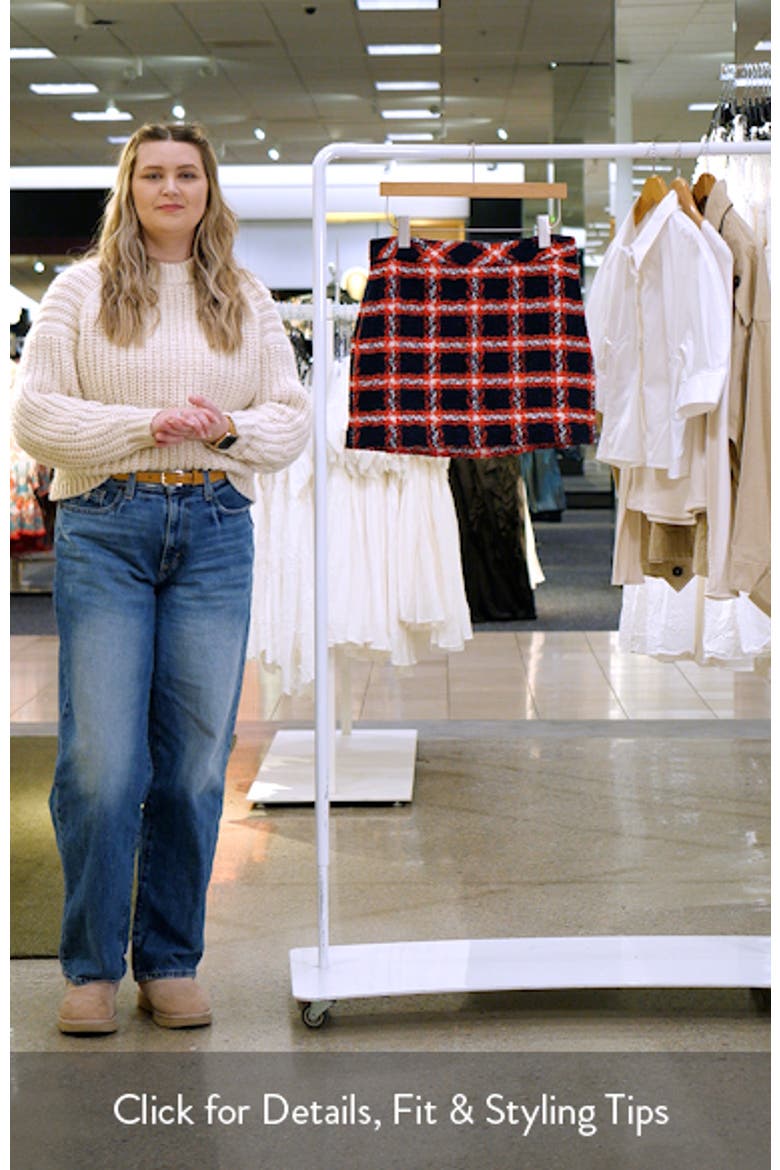 Check Bouclé Miniskirt video