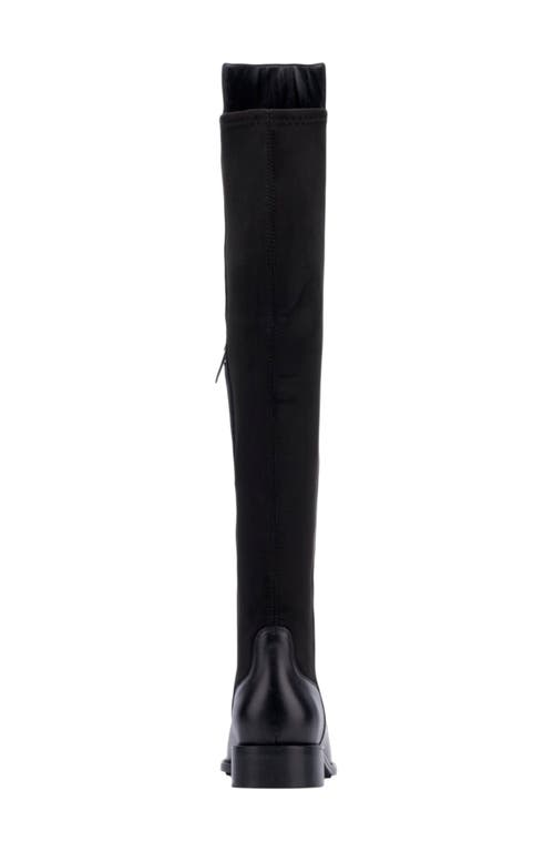 Aquatalia Natessa Stretch Suede Knee Boots In Black
