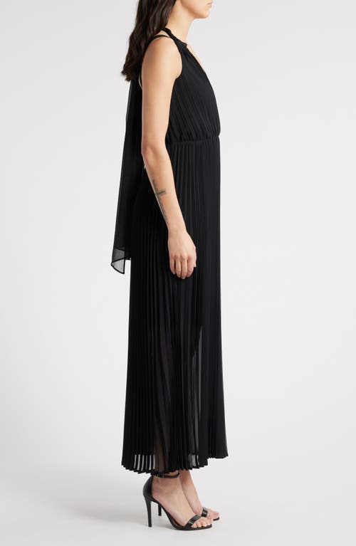 Chelsea28 Pleat Tie Back Maxi Dress In Black