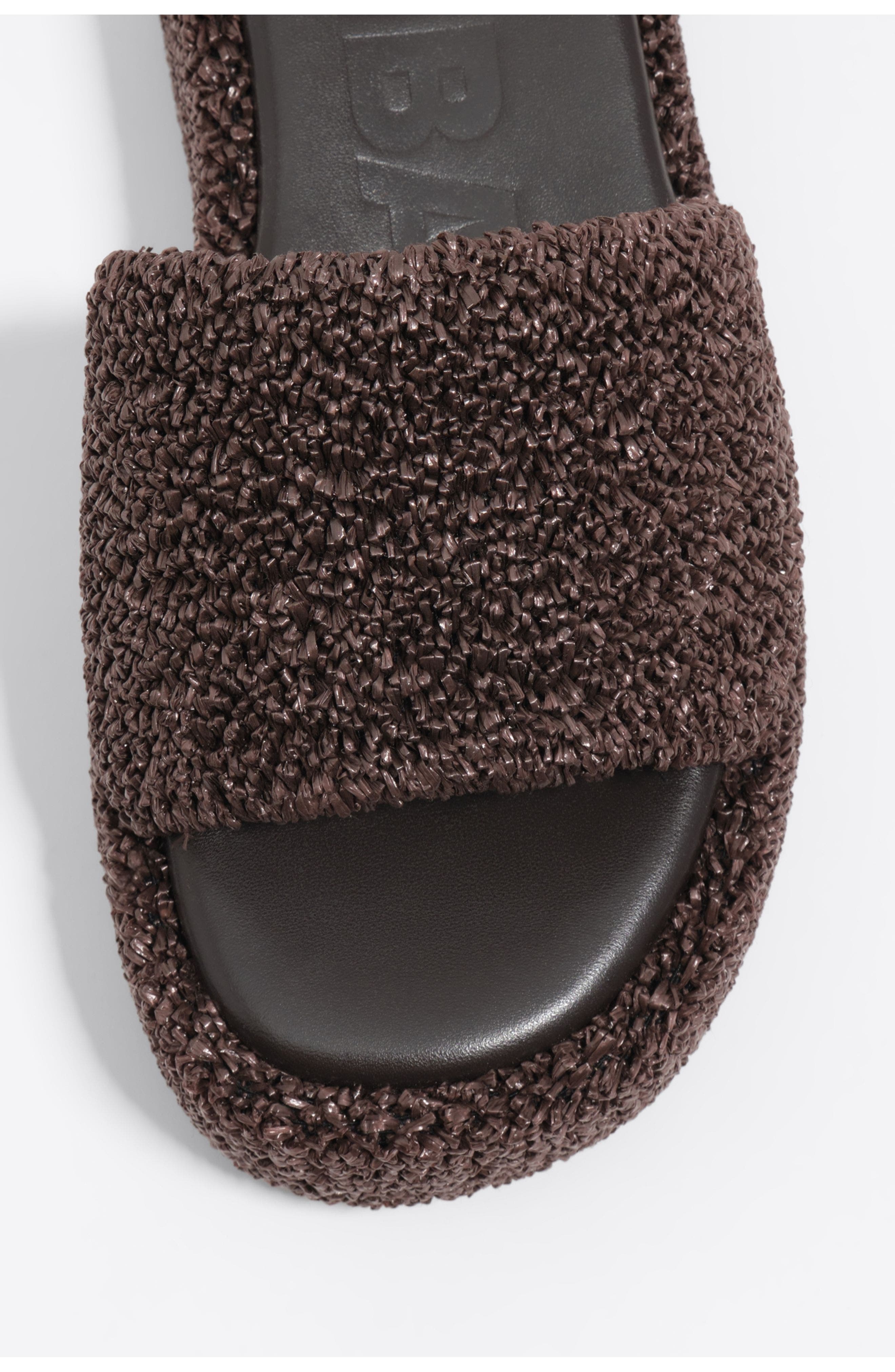 Bimba y Lola Textile High Sole Sandal, Alternate, color, Chocolate