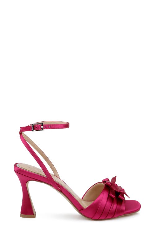 Jewel Badgley Mischka Flory Ankle Strap Sandal In Red