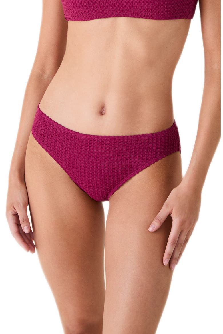 The Bikini Bottoms, Main, color, MERLOT CROCHET