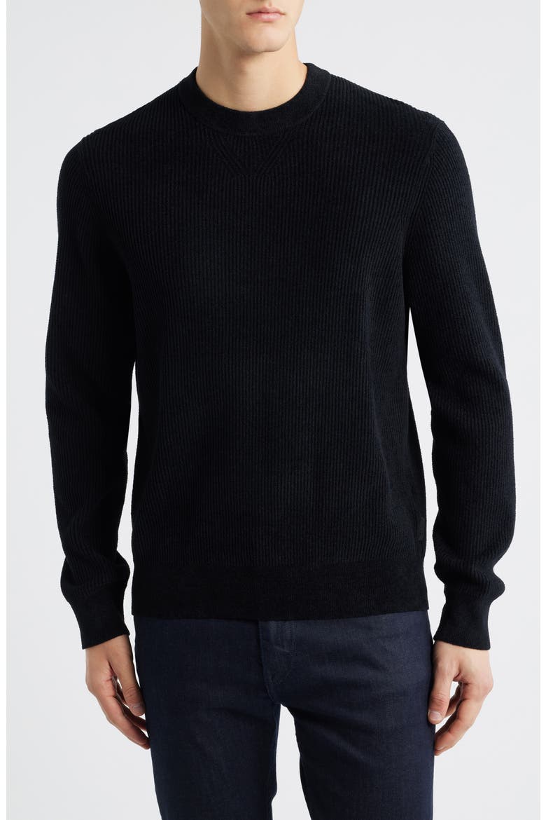 Horso Crewneck Sweater, Main, color, BLACK