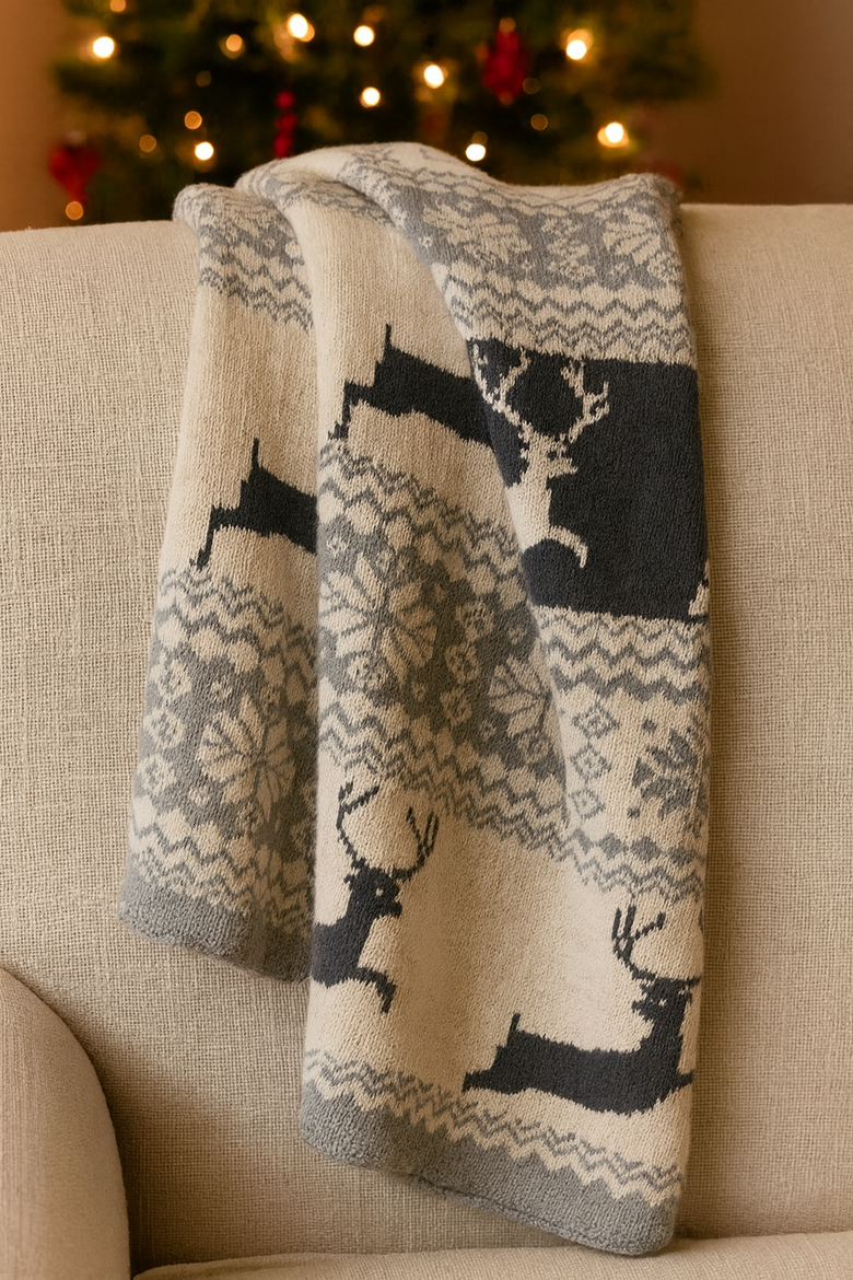 Deer Throws, Alternate, color, Grey