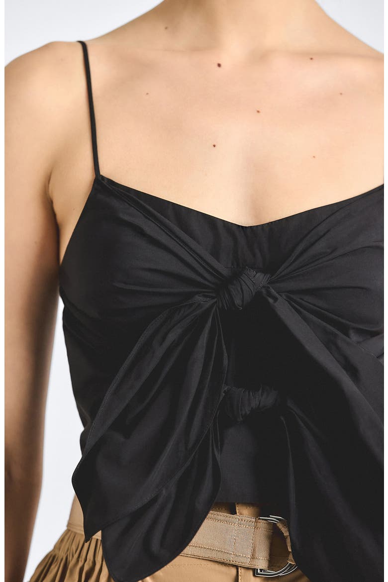 Shira Tie Front Camisole, Alternate, color, BLACK