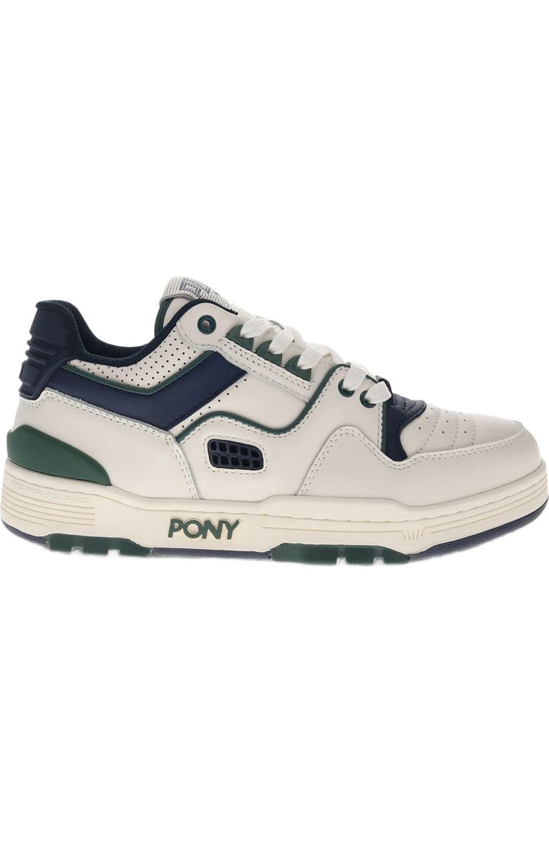 PONY M100 Low Archive Sneakers, Alternate, color, Snow White/Navy/Green
