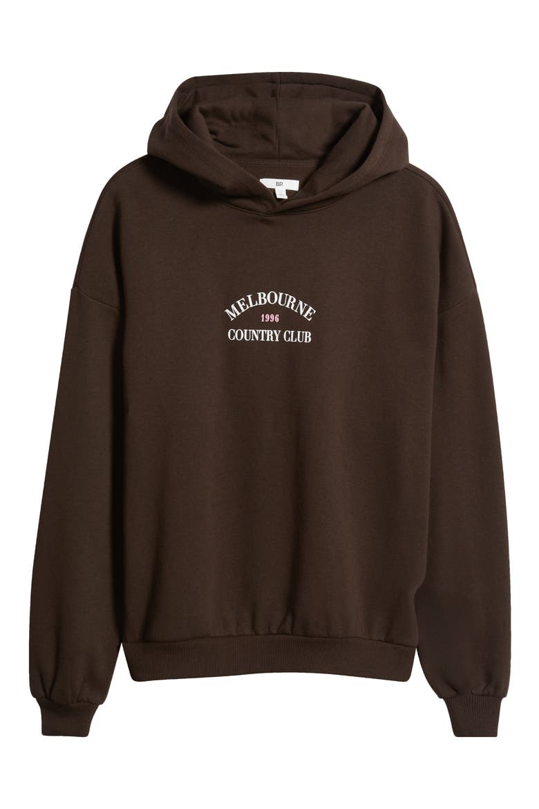 Graphic Hoodie, Alternate, color, BROWN- PINK CLUB