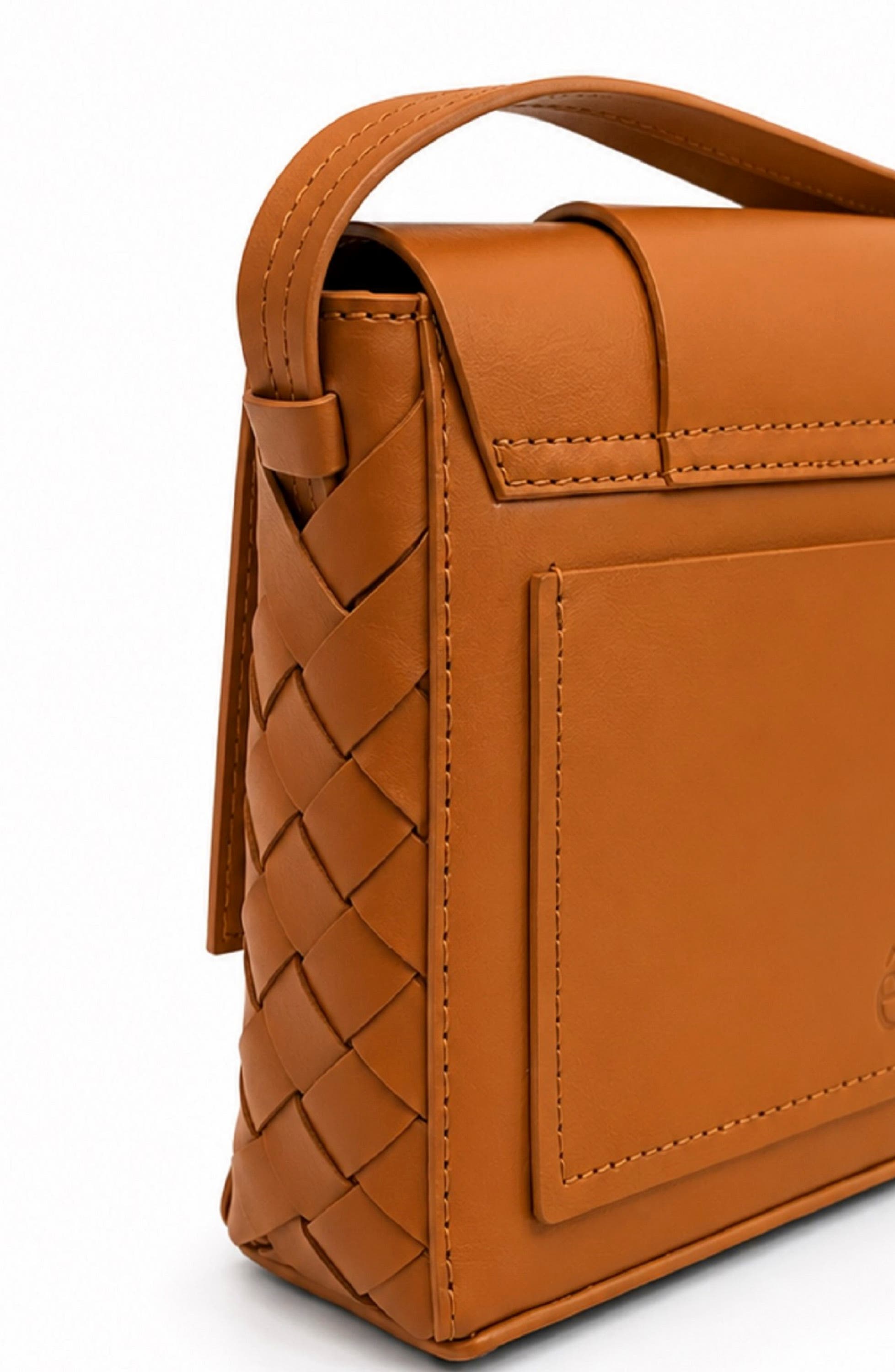 Iris Leather Crossbody Bag, Alternate, color, CARAMEL