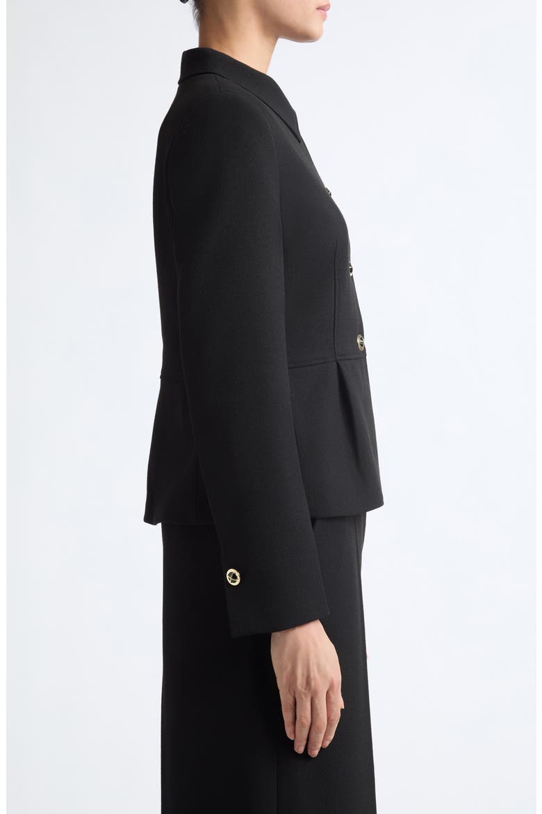Palais Stretch Suiting Peplum Jacket, Alternate, color, BLACK