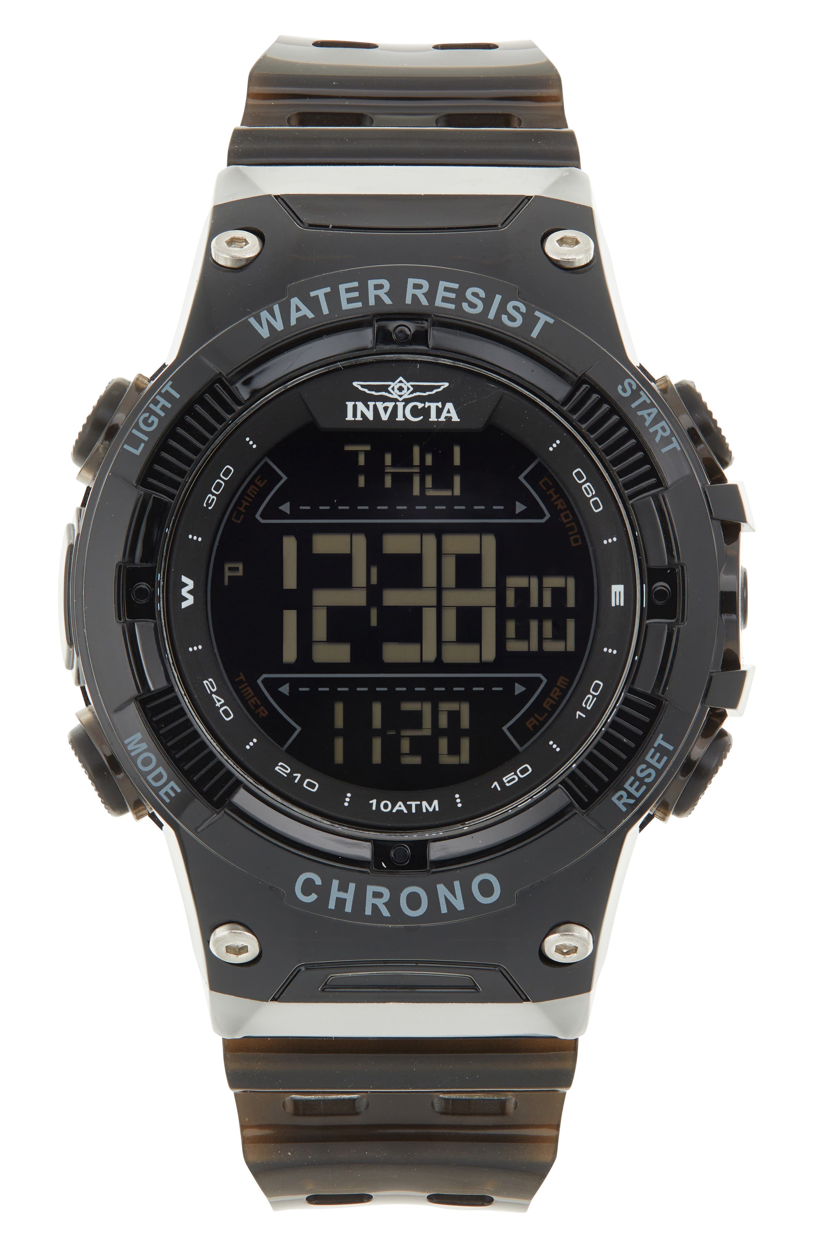 INVICTA Racing Silicone Strap Watch, 52mm