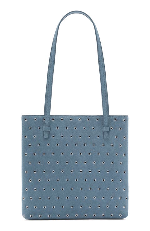 Die-Cut Leather Shopper Bag