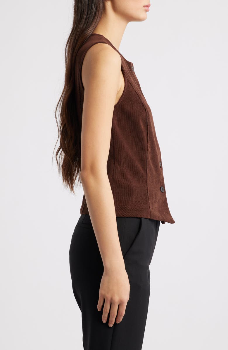 MANGO Chelo Knit Vest, Alternate, color, Brown