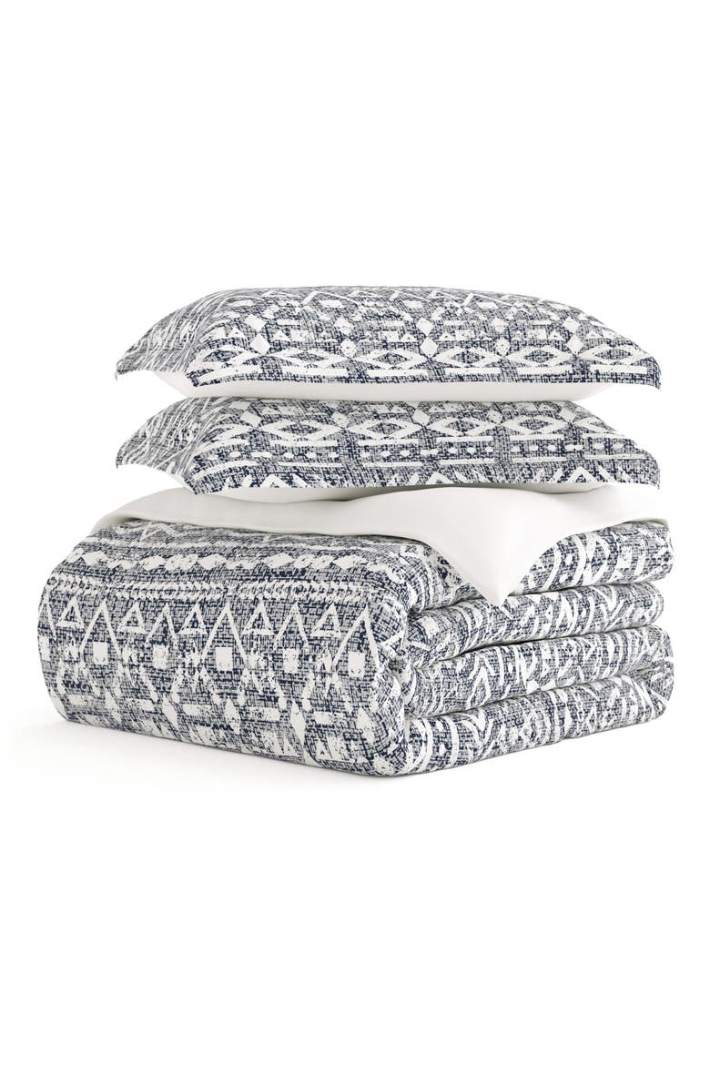 Premium Ultra Soft 3-Piece Reversible Duvet Cover Set, Main, color, NAVY