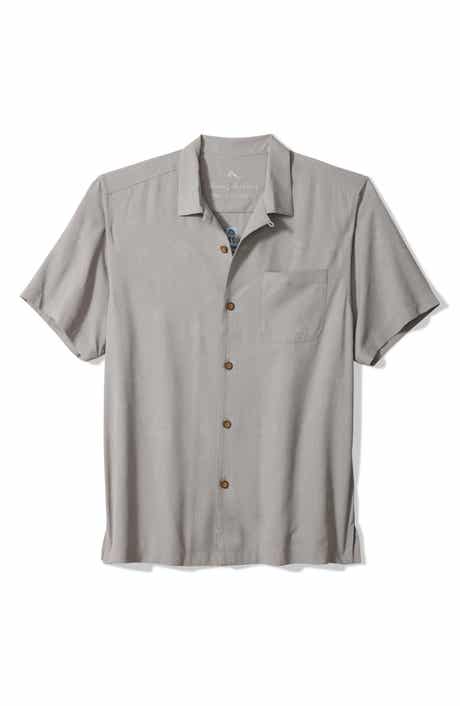 Tommy Bahama Anchor Management Embroidered Silk Jacquard Camp Shirt