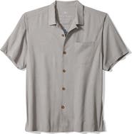 Tommy Bahama Anchor Management Embroidered Silk Jacquard Camp Shirt